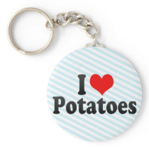 I Love Potatoes Keychain