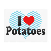 I Love Potatoes Post Card