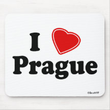 I Love Prague Mouse Pads