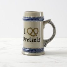 I Love Pretzels Gift Coffee Mugs