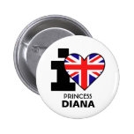 I Love Princess Diana Button