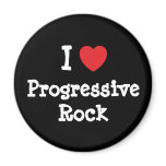 I love Progressive Rock heart custom personalised magnets