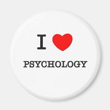 I Love PSYCHOLOGY Fridge Magnet