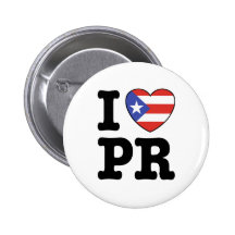 I Love Puerto Rico Button