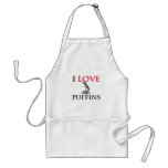 I Love Puffins aprons