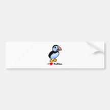 I love Puffins Bumper Sticker