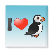I Love Puffins Fridge Magnets