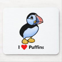 I love Puffins Mousepad