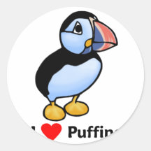 I love Puffins Stickers