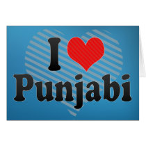 I Love Punjabi Greeting Card