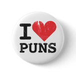 I Love Puns Button