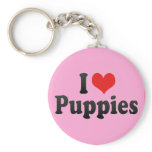 I Love Puppies keychains