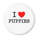 I Love Puppies magnets