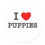I Love Puppies stickers