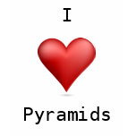 I Love Pyramids t-shirts