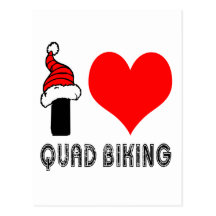 I Love Quad Biking Design Postcard