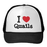 I love Quails heart custom personalised Mesh Hat