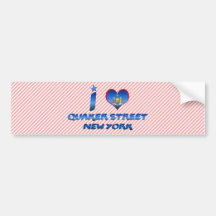 I love Quaker Street, New York Bumper Sticker
