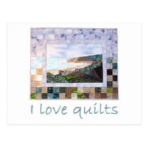 I love quilts postcard