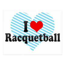 I Love Racquetball Postcards