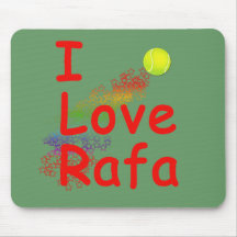I Love Rafa Tennis Design Mouse Pad