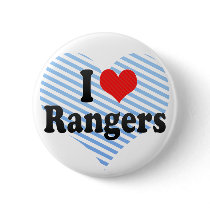 I Love Rangers Pinback Buttons