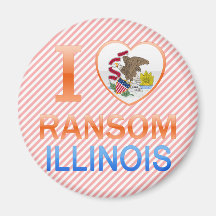 I Love Ransom, IL Refrigerator Magnet