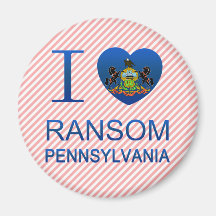 I Love Ransom, PA Refrigerator Magnet