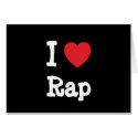 I love Rap heart custom personalised cards