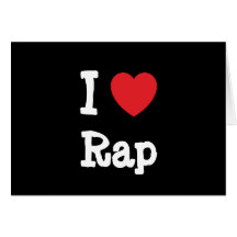 I love Rap heart custom personalised Card