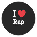 I love Rap heart custom personalised stickers