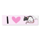 I Love Rats bumper stickers