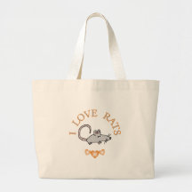 I Love Rats Canvas Bag