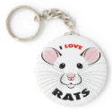 I Love Rats Keychain