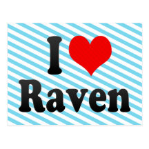 I love Raven Post Card