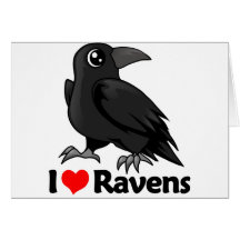 I Love Ravens Card