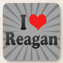 I love Reagan Beverage Coasters