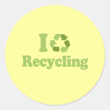 I Love recycling Sticker