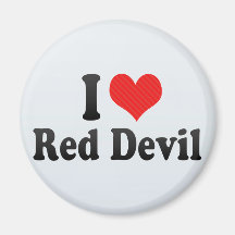 I Love Red Devil Magnets