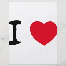 I love red heart icon flyers