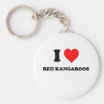 I Love Red Kangaroos Key Chains