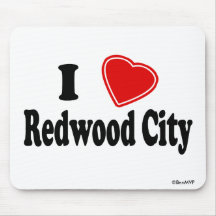 I Love Redwood City Mouse Pad