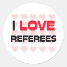 I LOVE REFEREES STICKERS