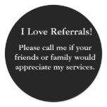 I Love Referrals! stickers