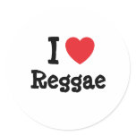 I love Reggae heart custom personalised stickers