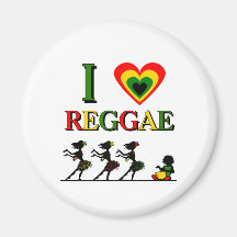 I Love Reggae Magnets