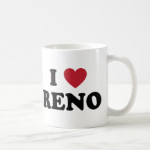 I Love Reno Nevada Coffee Mugs