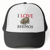 I Love Rhinos Hats