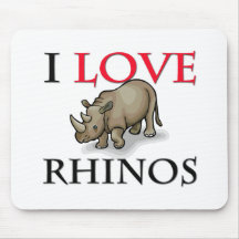 I Love Rhinos Mouse Mat