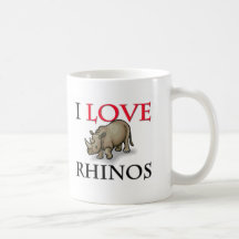 I Love Rhinos Mugs